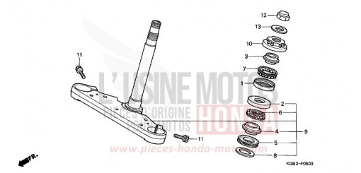 TIGE DE DIRECTION VT125C2Y de 2000
